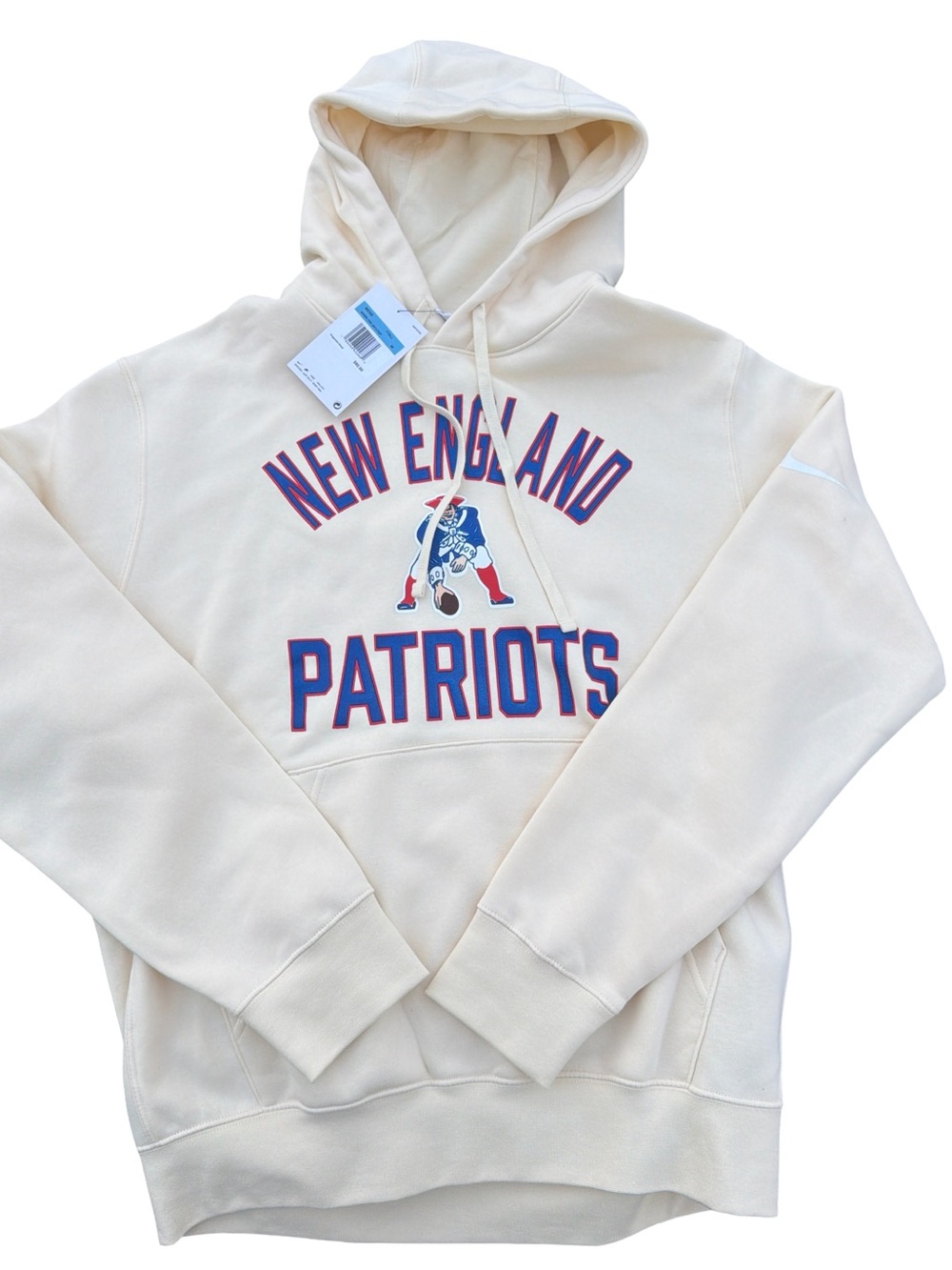 Nike Cream New England Patriots Crewneck Hoodie